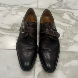 Magnanni size 10 men’s shoes. Made in Spain. Brown leather.